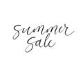 Summer Sale Modern Calligraphy Inscription. Handwritten isolated text. Hand lettering