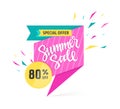 Summer Sale - modern vector illustration of discount promo