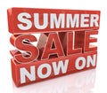 Summer Sale Now On Royalty Free Stock Photo