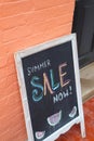 Retail Sign Outside Store for Summer Sale