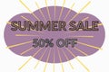 Summer sale 50% off Royalty Free Stock Photo