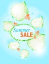 Summer sale polygonal background