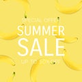 Summer Sale Poster With Percent Royalty Free Stock Photo