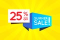 Summer Sale Sign Banner Poster ready for Web and Print. Vector.