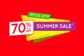 Summer Sale Sign Banner Poster ready for Web and Print. Vector.