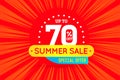 Summer Sale Sign Banner Poster ready for Web and Print. Vector.