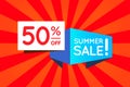 Summer Sale Sign Banner Poster ready for Web and Print. Vector.