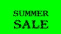 Summer Sale smoke text effect green isolated background