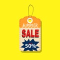 Summer Sale Tags up to 50% Design Royalty Free Stock Photo