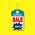 Summer Sale Tags up to 90% Design Royalty Free Stock Photo