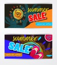 Summer sale template banner Royalty Free Stock Photo