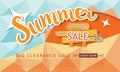 Summer sale template banner, Special offer at discount up to 50% off. Royalty Free Stock Photo