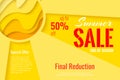 Summer Sale template banner Royalty Free Stock Photo