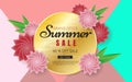 Summer sale template banner Vector background Royalty Free Stock Photo