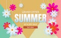 Summer sale template banner Vector background Royalty Free Stock Photo