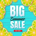 Summer sale template banner Vector background Royalty Free Stock Photo