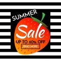 Summer sale template banner Vector background Royalty Free Stock Photo