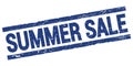 SUMMER SALE text on blue rectangle stamp sign Royalty Free Stock Photo