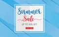 Summer sale text on card for discount promotion