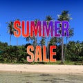 Summer sale text sign Royalty Free Stock Photo