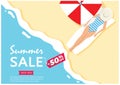 Summer sale. Up to 50% off Big Sale Sidebar Banner, Poster, Sticker, Badge Advertising Promotion with Price Tag Label Element & Royalty Free Stock Photo