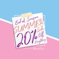 Summer Sale V6 20 percent heading design note pad on pastel back