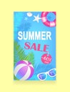 Summer Sale Vector Banner Promotion Leaflet Sample