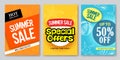 Summer sale vector web banner designs and special offers