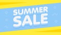 Summer Sale yellow and blue banner illustration