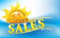 Summer Sales on blue background image