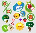 Summer sales icons Royalty Free Stock Photo