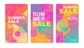 Summer Sales Media Stories or Mobile Cards Set