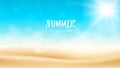 Summer Sand beach sun bokeh background, EPS10 vector