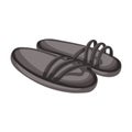 Summer sandal vector icon.Cartoon vector icon isolated on white background summer sandal .