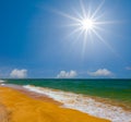 summer sandy emerald sea beach at sunny day