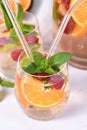 Summer Sangria cocktail or lemonade Royalty Free Stock Photo