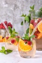 Summer Sangria cocktail or lemonade Royalty Free Stock Photo