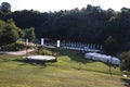 a summer scene high up near the Bosnian pyramids in the peace park Royalty Free Stock Photo