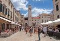 Summer scene of the main street in Dubrovnik, Croatia