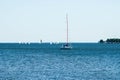 Summer Scene of Small Sailing Boats on the Chesapeake Bay Royalty Free Stock Photo