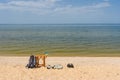 Summer scenery on a Dnepr river