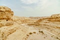 Summer scenic landscape view on dry desert in Israel Royalty Free Stock Photo