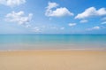 Summer sea beach background Blue sky white clouds over sea in Phuket Thailand Royalty Free Stock Photo