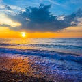 summer sea beach at the sunrise Royalty Free Stock Photo