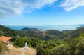 Summer sea coast (Halkidiki, Greece Royalty Free Stock Photo