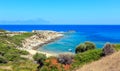 Summer sea coast Sithonia, Greece. Royalty Free Stock Photo