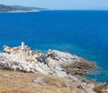 Summer sea coast Sithonia, Greece. Royalty Free Stock Photo