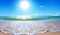 Summer sea landscape with the solar sky Royalty Free Stock Photo