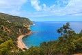 Summer sea rocky coast view Spain. Royalty Free Stock Photo