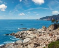 Summer sea stony coast view (Spain